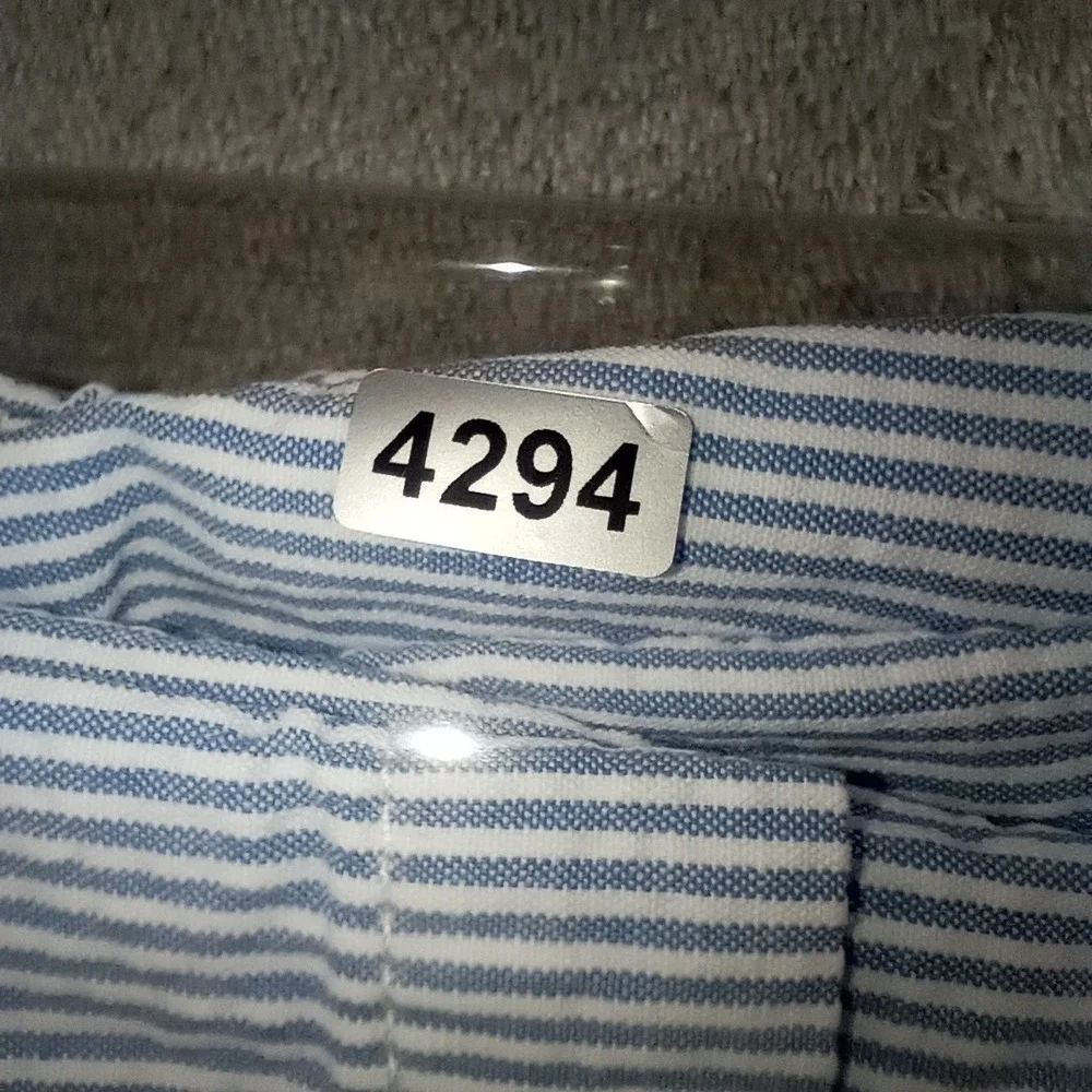 Izod Seersucker Shorts Mens Size‎ 34 Preppy Bermuda Striped Blue White Beach